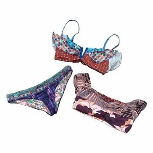 Maaji Small Swimsuit Lot Bottoms and Tops Columbian P4